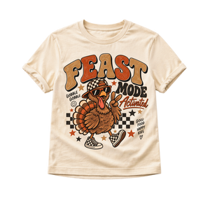 Thanksgiving Kids Shirt, Feast Mode Activated Turkey Shirt, Toddler Thanksgiving Shirt, Funny Turkey Tee, Baby Thanksgiving Outfit