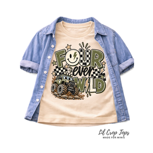 4th Birthday Boy Shirt, Monster Truck Birthday Shirt, Four Ever Wild Shirt, 4 Year Old Boy Birthday Outfit, Monster Truck Party