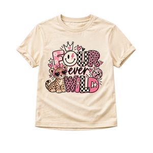 4th Birthday Girl Shirt, Four Ever Wild Birthday Shirt, Turning Four Shirt, 4 Year Old Girl Birthday Outfit, Leopard Birthday Tee