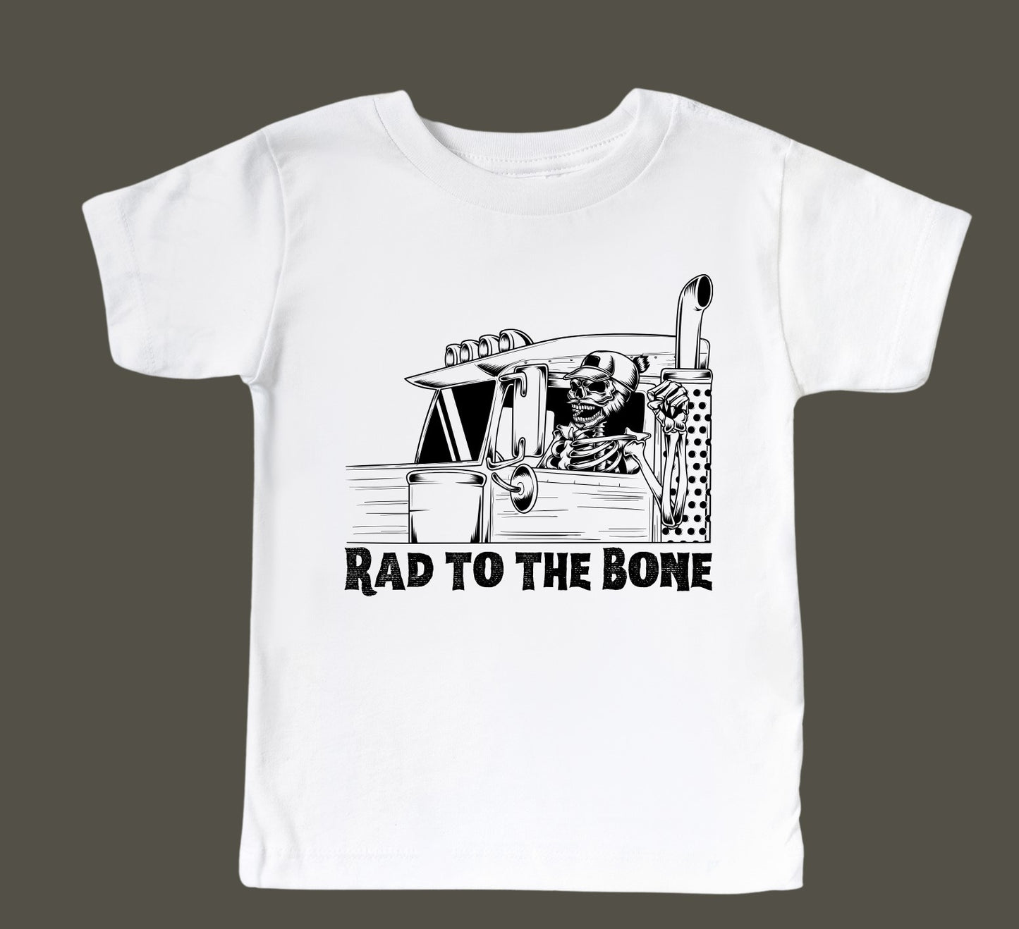 Rad to the Bone - White - Youth Tee