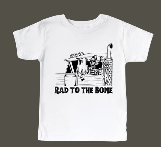 Rad to the Bone - White - Youth Tee