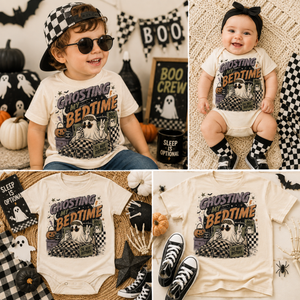 Kids Halloween Shirt, Ghosting My Bedtime Tee, Funny Toddler Halloween Shirt, Retro Ghost Shirt, Spooky Season Kids Outfit