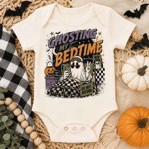 Kids Halloween Shirt, Ghosting My Bedtime Tee, Funny Toddler Halloween Shirt, Retro Ghost Shirt, Spooky Season Kids Outfit