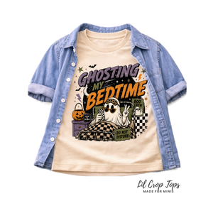 Kids Halloween Shirt, Ghosting My Bedtime Tee, Funny Toddler Halloween Shirt, Retro Ghost Shirt, Spooky Season Kids Outfit