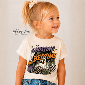 Kids Halloween Shirt, Ghosting My Bedtime Tee, Funny Toddler Halloween Shirt, Retro Ghost Shirt, Spooky Season Kids Outfit