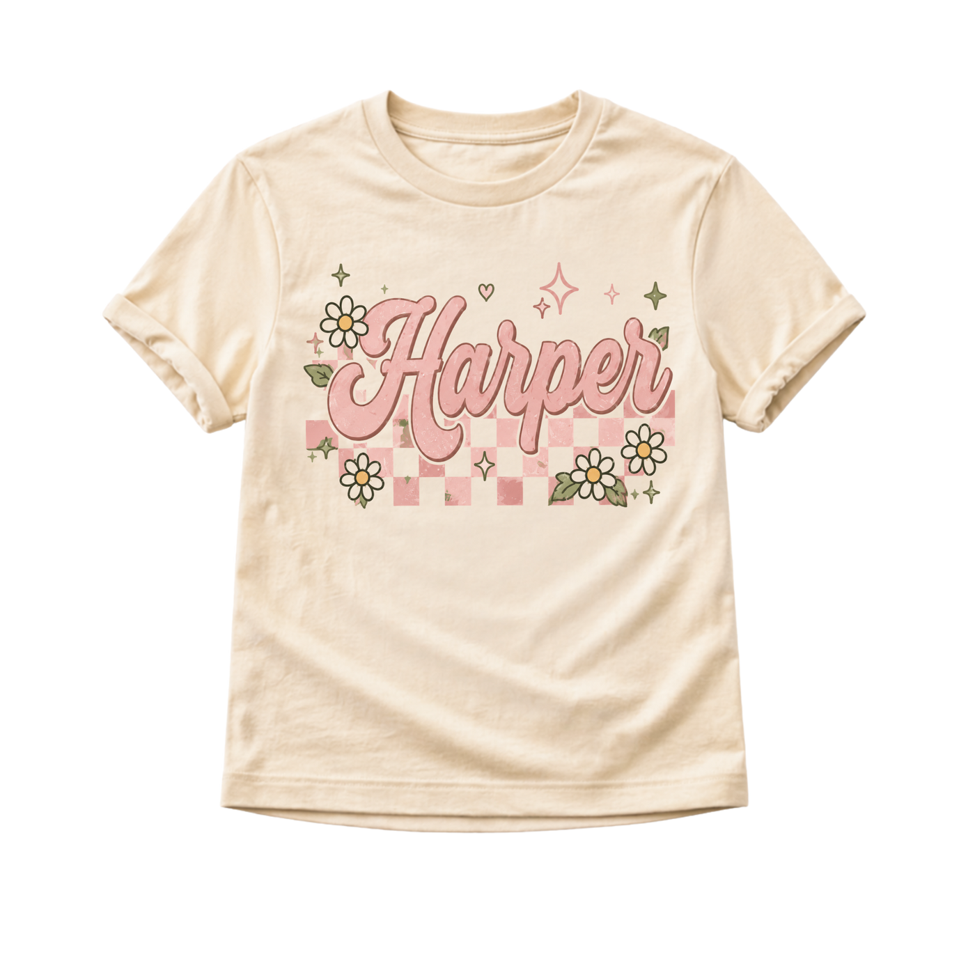 Custom Name Shirt for Girls, Personalized Toddler Shirt, Floral Name Shirt, Retro Kids Tee, Boutique Girl Shirt, Custom Birthday Gift