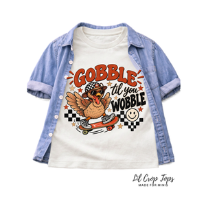 Thanksgiving Kids Shirt, Gobble Til You Wobble Shirt, Funny Turkey Toddler Tee, Baby Thanksgiving Outfit, Turkey Day Shirt for Kids