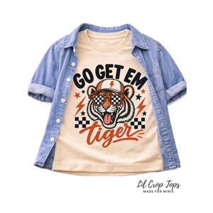 Tiger Shirt for Kids, Go Get Em Tiger Tee, Toddler Graphic Shirt, Retro Tiger Kids Tee, Wild Animal Shirt, Tiger Lover Gift