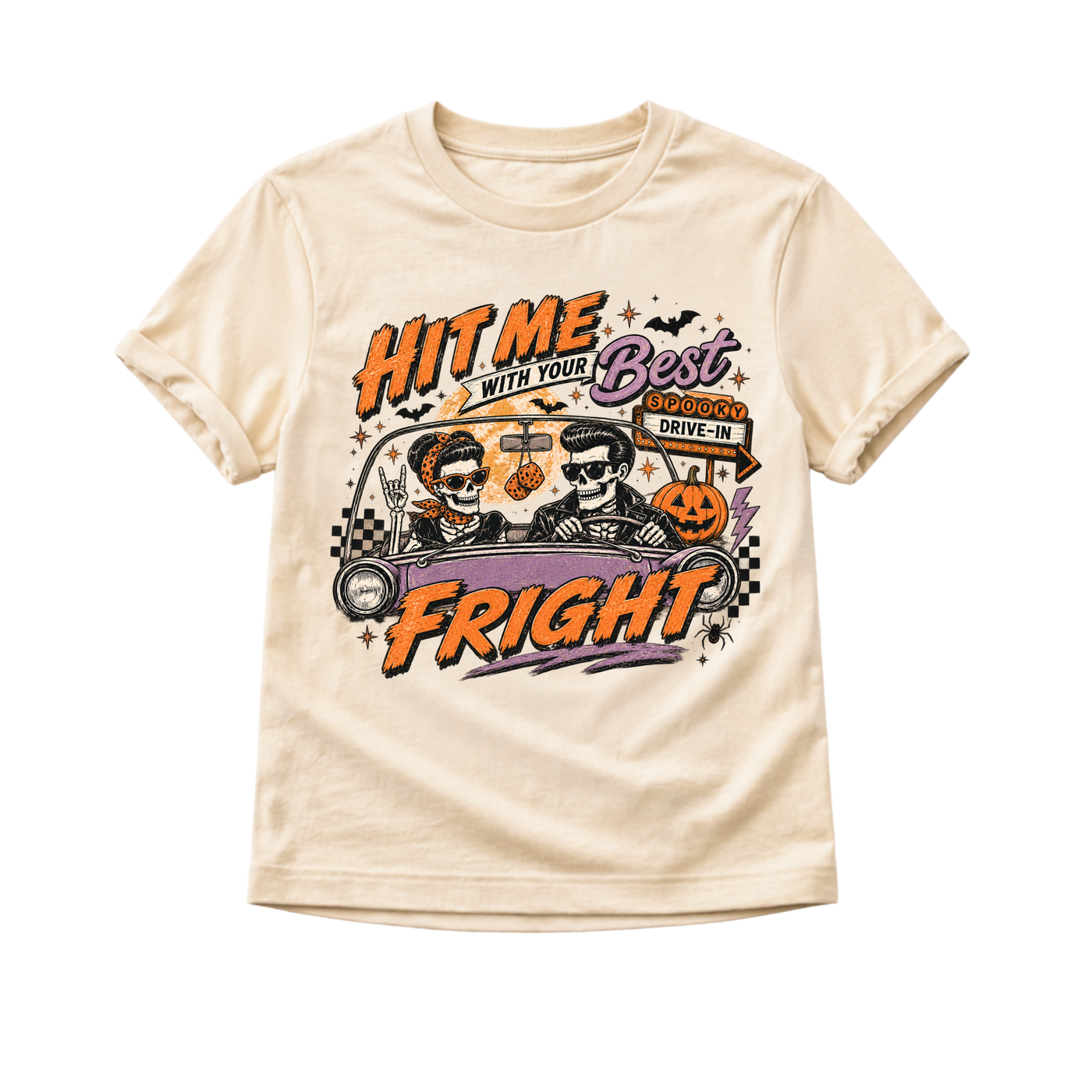Kids Halloween Shirt, Skeleton Car Halloween Tee, Toddler Halloween Shirt, Baby Halloween Bodysuit, Retro Spooky Kids Shirt