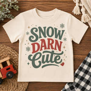 Snow Darn Cute Christmas Shirt, Toddler Christmas Shirt, Baby Christmas Bodysuit, Kids Holiday Shirt, Cute Christmas Outfit, First Christmas Gift