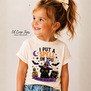 I Put a Spell on You Shirt, Black Cat Halloween Shirt, Toddler Halloween Shirt, Baby Halloween Bodysuit, Cute Witch Shirt, Spooky Season Kids T