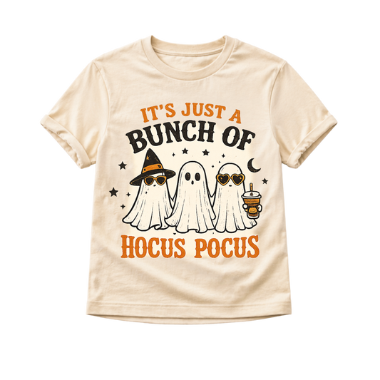 Hocus Pocus Halloween Shirt, Ghost Halloween Shirt, Toddler Spooky Season Shirt, Baby Halloween Outfit, Cute Halloween Tee for Kids
