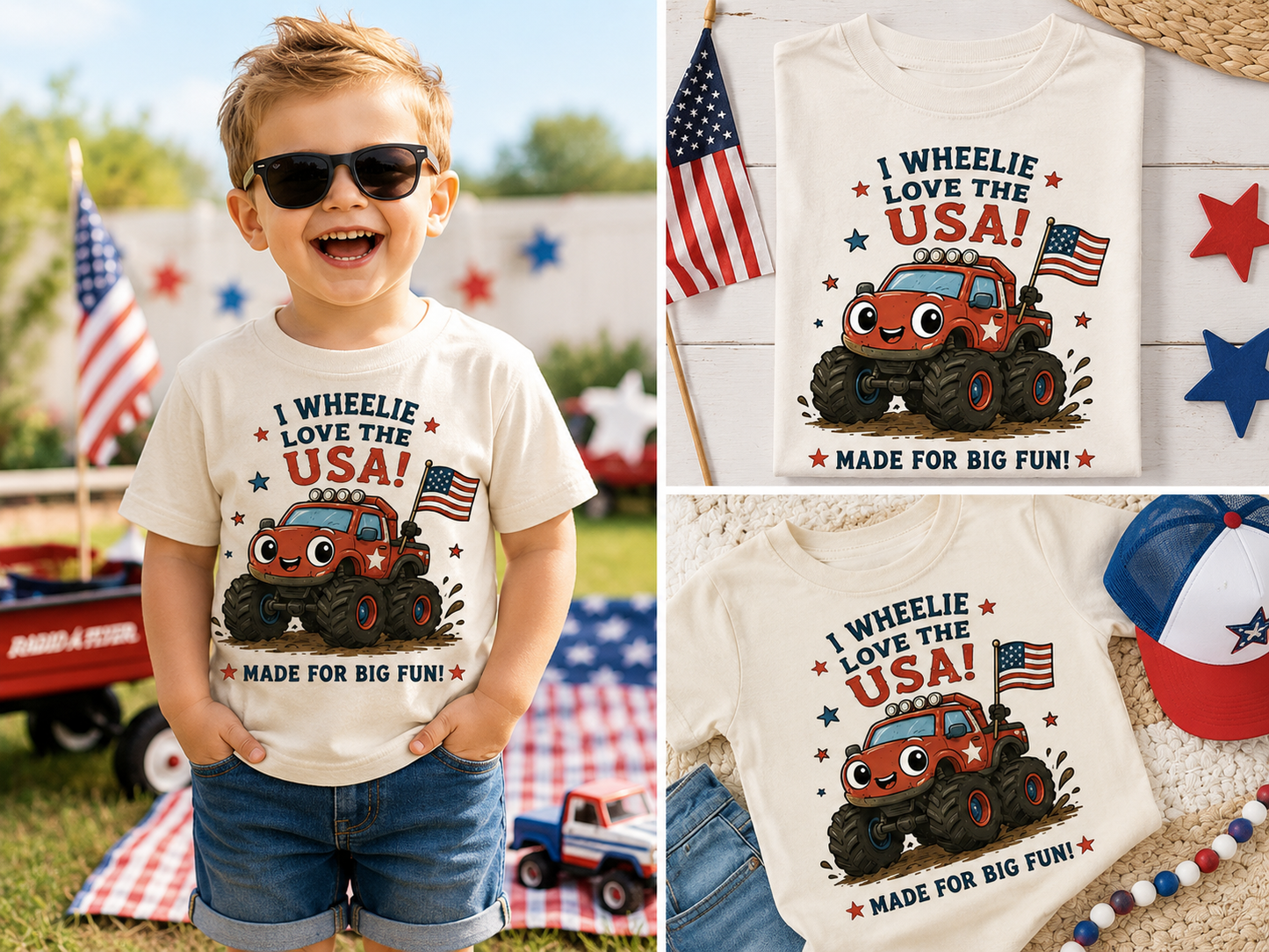 I Wheelie Love The USA Toddler