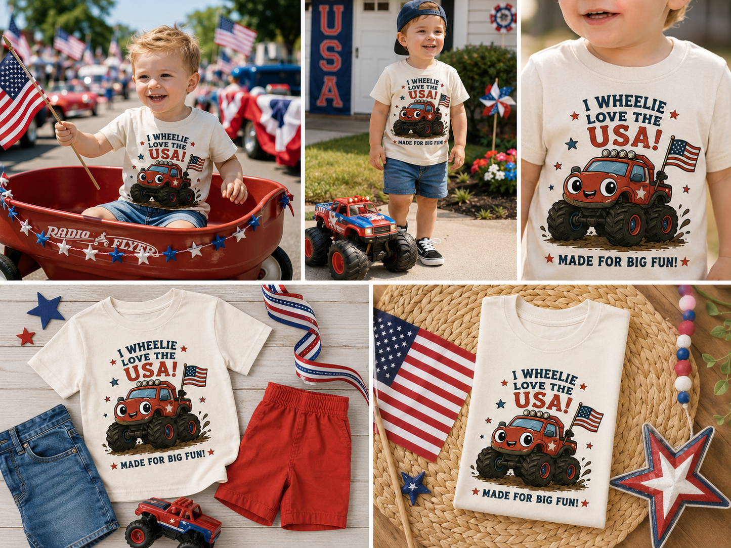 I Wheelie Love The USA Toddler