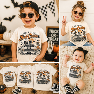 Kids Halloween Shirt, Boo Cruise Skeleton Tee, Toddler Halloween Shirt, Baby Halloween Bodysuit, Retro Spooky Car Shirt