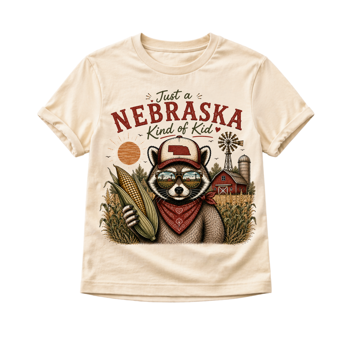 Nebraska Kids Shirt, Nebraska Baby Bodysuit, Toddler Nebraska Tee, Midwest Farm Shirt, Nebraska Baby Gift, Little Farmer Outfit