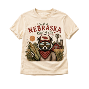 Nebraska Kids Shirt, Nebraska Baby Bodysuit, Toddler Nebraska Tee, Midwest Farm Shirt, Nebraska Baby Gift, Little Farmer Outfit