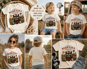 Nebraska Kids Shirt, Nebraska Baby Bodysuit, Toddler Nebraska Tee, Midwest Farm Shirt, Nebraska Baby Gift, Little Farmer Outfit