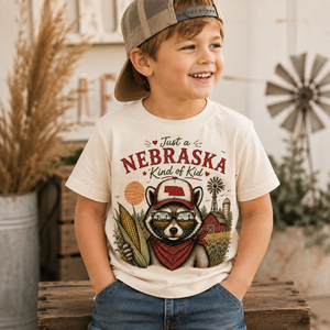 Nebraska Kids Shirt, Nebraska Baby Bodysuit, Toddler Nebraska Tee, Midwest Farm Shirt, Nebraska Baby Gift, Little Farmer Outfit