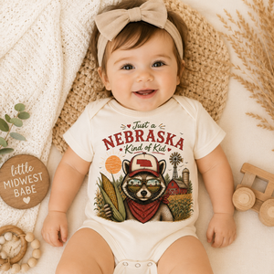 Nebraska Kids Shirt, Nebraska Baby Bodysuit, Toddler Nebraska Tee, Midwest Farm Shirt, Nebraska Baby Gift, Little Farmer Outfit