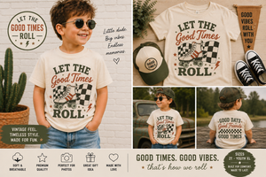 Retro Roller Skate Shirt, Let The Good Times Roll Tee, Toddler Skater Shirt, Vintage Kids Graphic Tee, Roller Rink Outfit, Cool Kids Shirt