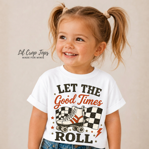 Retro Roller Skate Shirt, Let The Good Times Roll Tee, Toddler Skater Shirt, Vintage Kids Graphic Tee, Roller Rink Outfit, Cool Kids Shirt
