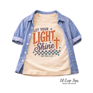 Christian Kids Shirt, Let Your Light Shine Shirt, Matthew 5:16 Kids Tee, Toddler Christian Shirt, Bible Verse Shirt, Faith Based Gift
