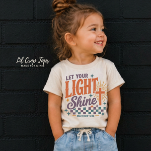 Christian Kids Shirt, Let Your Light Shine Shirt, Matthew 5:16 Kids Tee, Toddler Christian Shirt, Bible Verse Shirt, Faith Based Gift