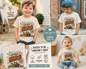 Little Hero Shirt for Kids, Superhero Toddler Shirt, Baby Hero Bodysuit, Kids Superhero Tee, Comic Book Graphic Shirt, Hero Gift