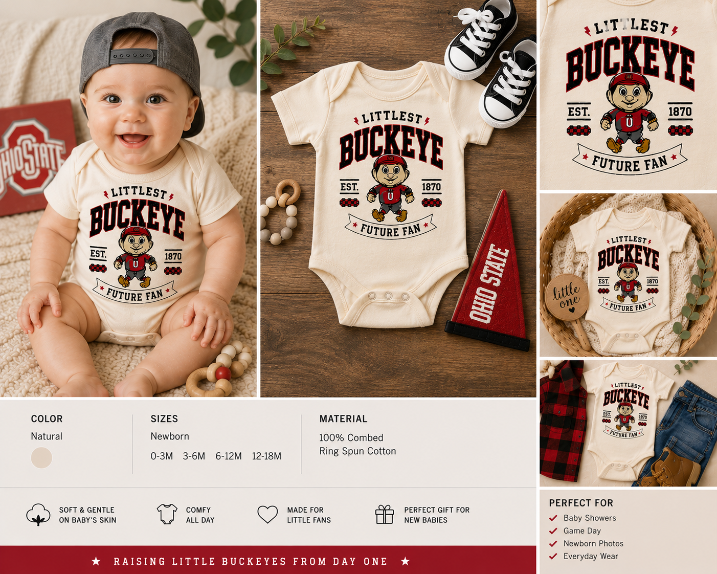Littlest Buckeye Onesie