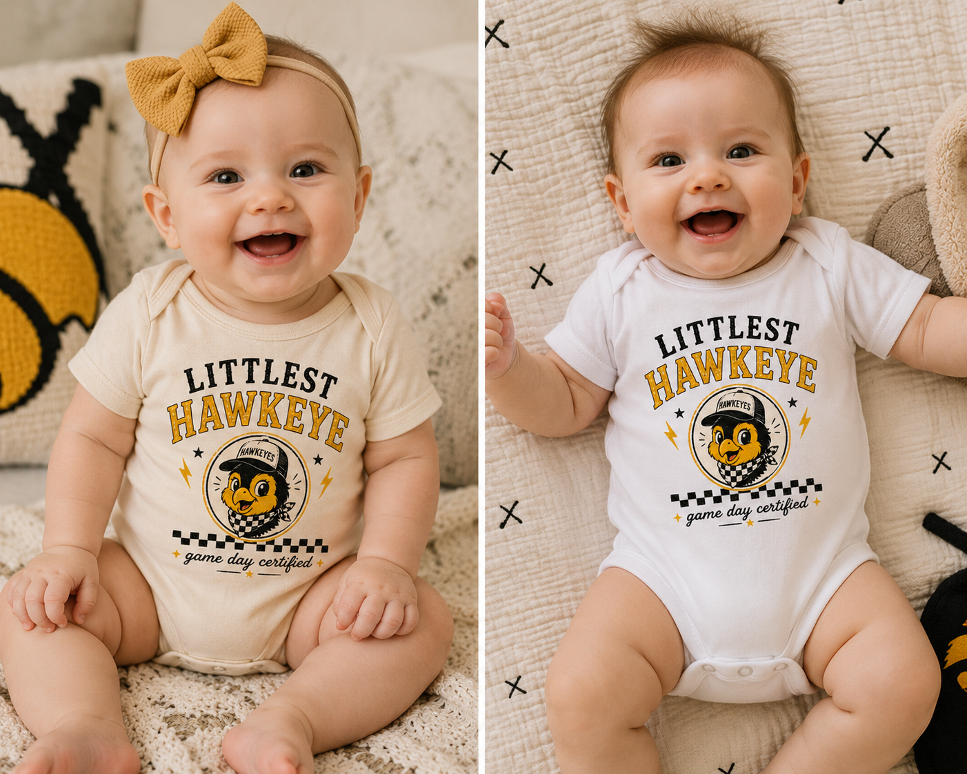 Littlest Hawkeye Game Day Onesie