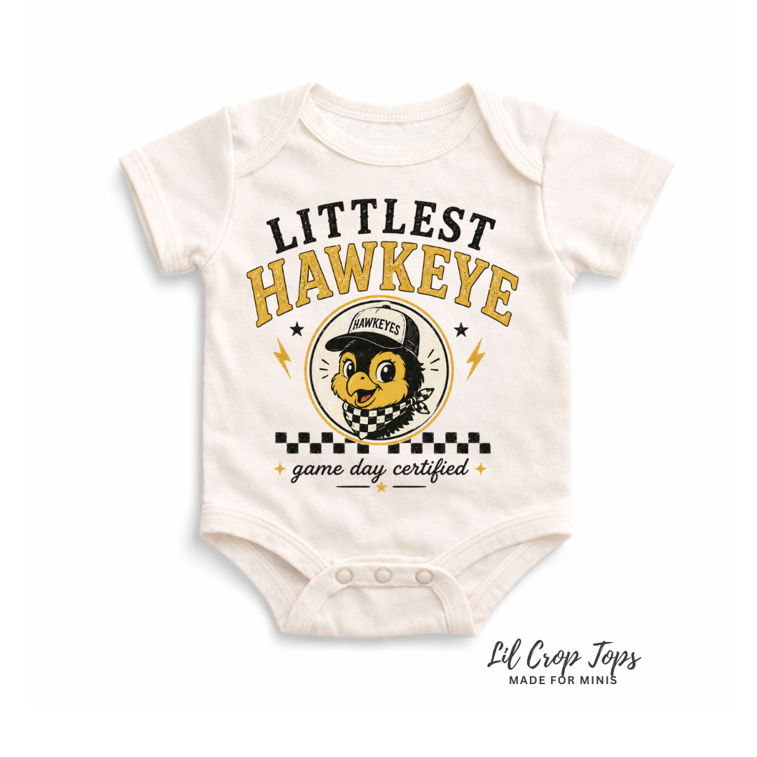Littlest Hawkeye Game Day Onesie