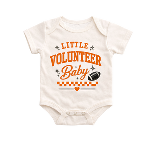 Little Volunteer Baby Bodysuit, Football Baby Outfit, Orange Game Day Bodysuit, Baby Football Fan Outfit, Tailgate Baby Clothes, Sports Baby Gift