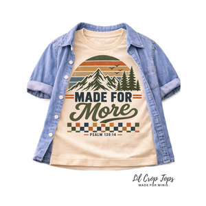 Christian Kids Shirt, Psalm 139:14 Shirt, Made for More Kids Tee, Toddler Christian Shirt, Baby Christian Bodysuit, Faith Based Gift