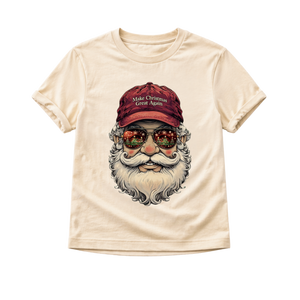 Make Christmas Great Again Santa Shirt  Funny Holiday Kids Tee  Baby Toddler Youth Christmas Shirt