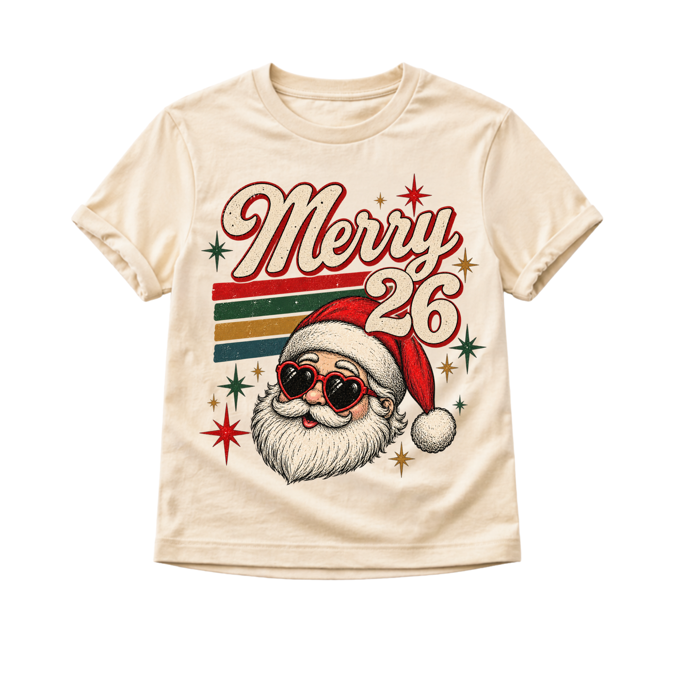 Kids Christmas Shirt 2026, Merry Christmas Toddler Tee, Vintage Santa Shirt, Baby Christmas Bodysuit, Retro Holiday Outfit for Kids