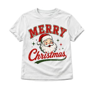 Vintage Merry Christmas Shirt, Santa Christmas Shirt, Baby Christmas Outfit, Toddler Christmas Tee, Retro Holiday Shirt, Kids Christmas Shirt