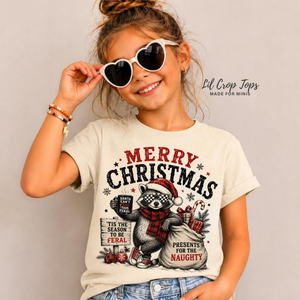 Funny Raccoon Christmas Shirt, Merry Christmas Raccoon Shirt, Toddler Christmas Shirt, Baby Christmas Bodysuit, Retro Holiday Shirt, Woodland Christmas Tee