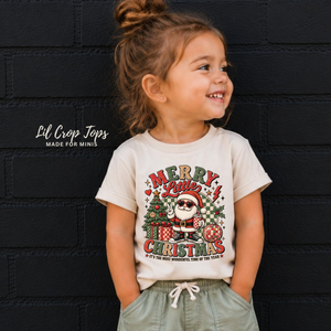 Kids Christmas Shirt, Vintage Santa Christmas Tee, Toddler Christmas Shirt, Baby Christmas Bodysuit, Retro Holiday Shirt for Kids