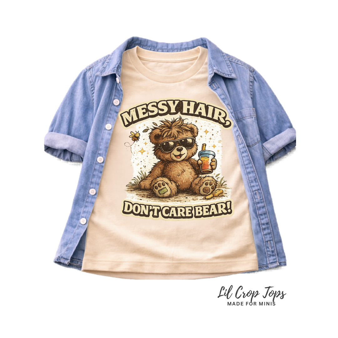 Messy Hair Don’t Care Bear Toddler