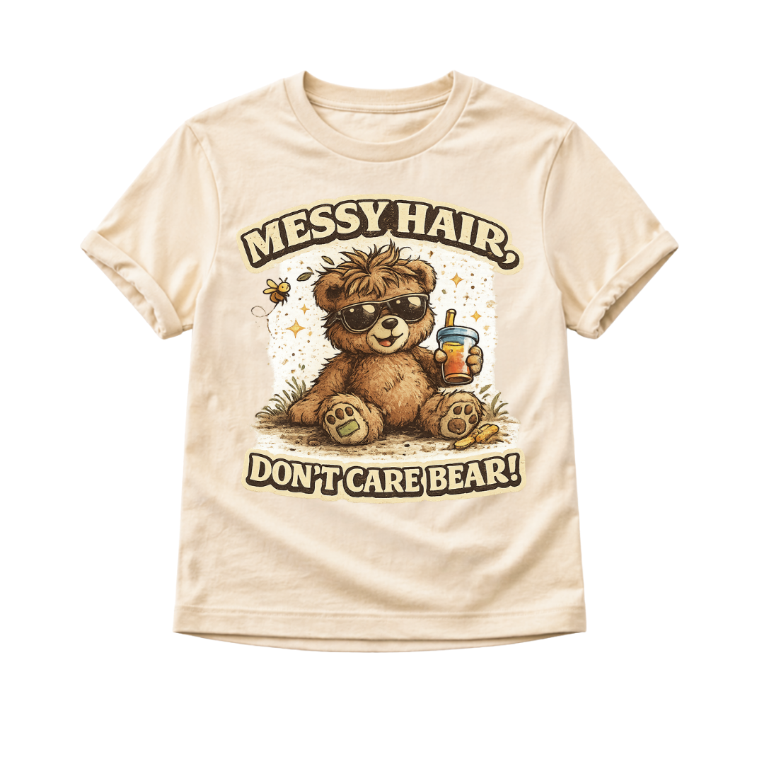 Messy Hair Don’t Care Bear Toddler