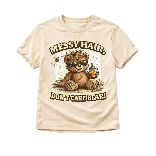Messy Hair Don’t Care Bear Toddler