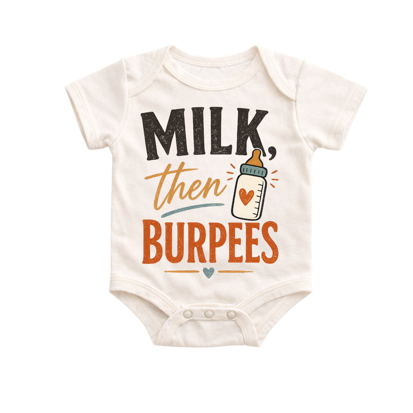 Milk Then Burpees Baby Bodysuit, Funny Baby Bodysuit, Newborn Outfit, Baby Shower Gift, Infant Bodysuit, Funny Baby Clothes, New Baby Gift