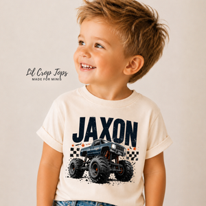 Personalized Monster Truck Shirt, Custom Name Monster Truck Tee, Monster Truck Birthday Shirt, Toddler Monster Truck Shirt, Kids Truck Shirt, Custom Gift