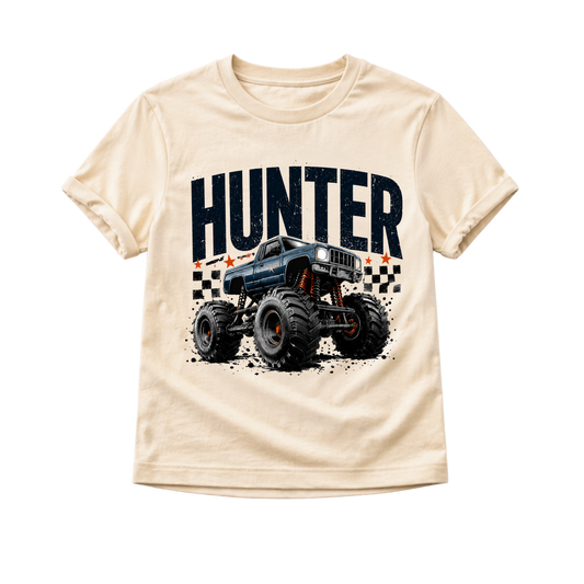 Personalized Monster Truck Shirt, Custom Name Monster Truck Tee, Monster Truck Birthday Shirt, Toddler Monster Truck Shirt, Kids Truck Shirt, Custom Gift