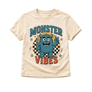 Monster Vibes Shirt, Cute Monster Shirt, Toddler Graphic Tee, Baby Monster Bodysuit, Retro Kids Shirt, Funny Monster Tee, Toddler Outfit