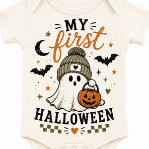 Baby's First Halloween Bodysuit, My First Halloween Outfit, Ghost Baby Shirt, Halloween Baby Clothes, Newborn Halloween Bodysuit, Fall Baby Outfit