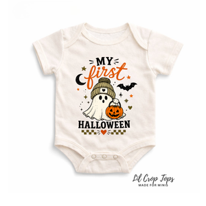 Baby's First Halloween Bodysuit, My First Halloween Outfit, Ghost Baby Shirt, Halloween Baby Clothes, Newborn Halloween Bodysuit, Fall Baby Outfit