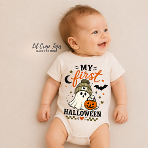 Baby's First Halloween Bodysuit, My First Halloween Outfit, Ghost Baby Shirt, Halloween Baby Clothes, Newborn Halloween Bodysuit, Fall Baby Outfit