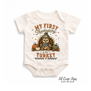 My First Thanksgiving Bodysuit, Baby First Thanksgiving Outfit, Thanksgiving Baby Bodysuit, Little Turkey Bodysuit, Fall Baby Outfit, Thanksgiving Gift
